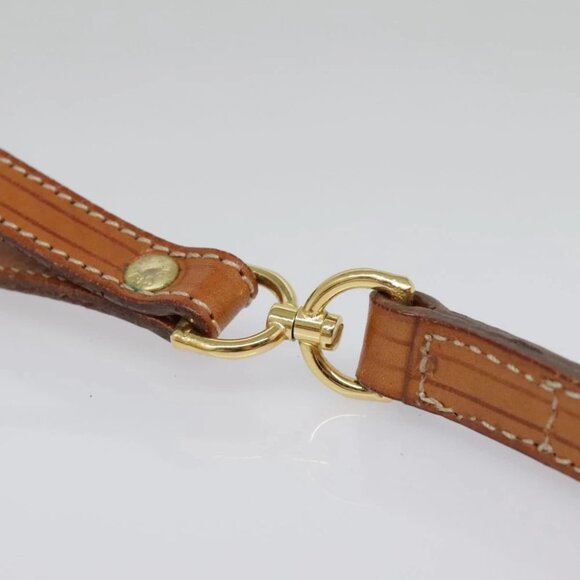 CELINE Macadam Canvas Shoulder Bag PVC Leather Brown Gold Auth 92725V - Picture 10 of 15